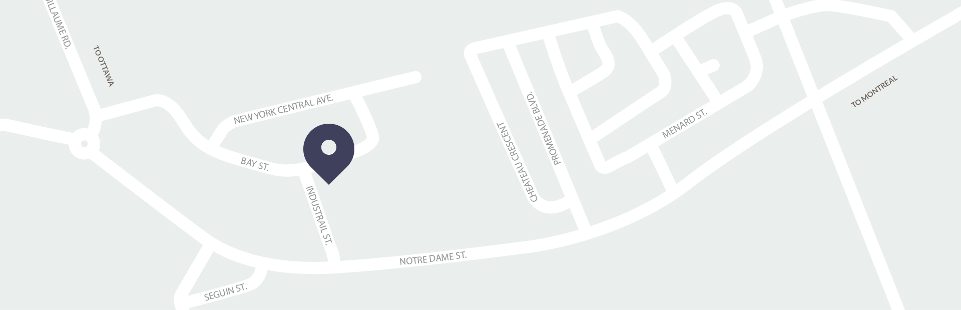 Map of the area near Bay Street Yoga